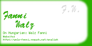 fanni walz business card